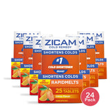 Zicam Zinc Cold Remedy RapidMelts Quick Dissolve Tablets - Citrus - 25ct 1.44 Oz (Pack of 24)