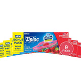 Ziploc Storage Gallon Bags With Grip 'N Seal Technology (Pack Of 9)