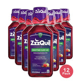 Zzzquil Night Time Sleep-Aid Liquid Syrup Calming Vanilla Cherry12Oz (Pack of 12)